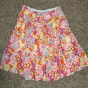 Chaps Floral Women's Skirt in Pink and Orange